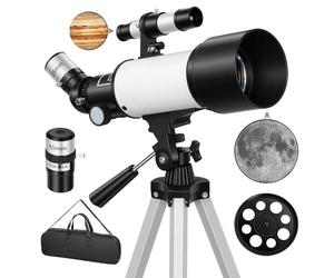 Outsunny Astronomy Telescope Adults and Beginners 70 mm Aperture White