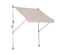 Outsunny 2x1.5m Manual Retractable Patio Awning Floor- to-ceiling Shade Beige