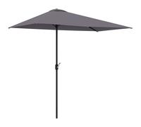 Alfresco 2.3m Half Steel Frame Parasol, Grey