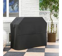 Outsunny Barbecue Cover, Waterproof UPF30+ Rip-Proof, 147 x 61 x 122 cm - Black - 147L x 61W x 122H cm - 600D Oxford Fabric
