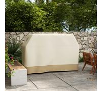 Outsunny BBQ Cover for Rectangular Gas Grill, 300D Oxford Fabric Barbecue Covers, Waterproof UV Protection Rip-Proof, with Windproof Buckles, Beige, 188 x 71 x 125cm Beige