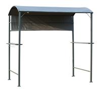 Outsunny 7ft Outdoor Double-tier BBQ Grill Canopy Gazebo w/ 2 Shelf, 5 Hooks