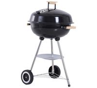 Outsunny BBQ Grill, 85H cm - Durable Steel Construction, Porcelain Enamel Lid, A