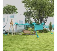 Outsunny Beach Tent Shelter with A Detachable Sidewall, 3 x 3(m), Sky Blue