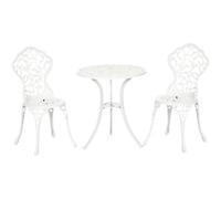 OutSunny Bistro Set Aluminum White Outdoor