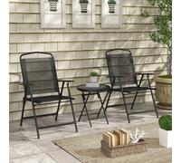 Outsunny 2 Seater Bistro Set Black - Wilko