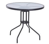 Bistro Round Tempered Glass Top 80cm