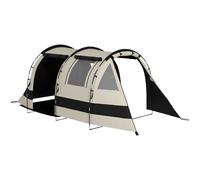 Outsunny Blackout Camping Tent for 4-5 Person, with Bedroom & Living Room, 3000mm Waterproof, for Fishing Hiking Festival, Khaki