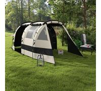 Outsunny 4-5 Person Blackout Camping Tent with Bedroom and Living Room - Khaki
