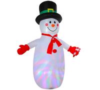 Outsunny Blow Up Christmas Inflatable Snowman For Indoor Outdoor Home Decor In White White