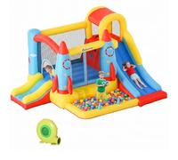 Outsunny Bouncy Castle 3 in 1 Dual Slides for Kids 3-8 3.3 x 2.65 x 1.85m