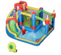 Outsunny Bouncy Castle 6-in-1 Kids Inflatable Bounce House 3.9 x 3 x 2m