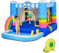 Outsunny Bouncy Castle with Fun Features & Blower -