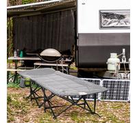 OUTSUNNY Camping Bed w/ Carry Bag, Magazine Bag & Cup Holder in Black Outsunny Black