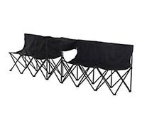 OutSunny Camping Chair 84B-382BK Black 306x48x82 cm 48 (W) x 48 (D) x 82 (H) cm Water Resistant