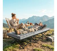 Outsunny Camping Cot Heavy Duty Folding Bed with Soft Pad - 200 x 80 x 40 cm - 1 - Camping Cot