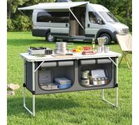 Outsunny Camping Cupboards Folding Portable With Storage