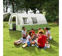 Outsunny Camping Tent, 3000mm Waterproof Family Tent for 5-6 Man, Green - 480L x 260W x 200Hcm