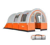 Outsunny Camping Tent, 3000Mm Waterproof Family Tent For 3 Man In Cream Cream