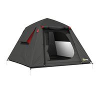 Outsunny Camping Tent 3000mm Waterproof Tent with 2 Doors, Dark Grey and Red