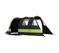 Outsunny Camping Tent, 4-5 Man Blackout Tent with Bedroom and Living Room, 3000mm Waterproof, Portable with Bag, for Fishing Hiking Festival, Black