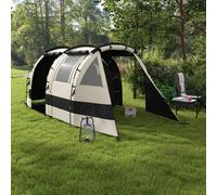 Outsunny Blackout Camping Tent with Bedroom & Living Room for 4-5 Person, Khaki