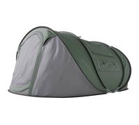 Outsunny 4-5 Person Pop-up Camping Tent Family Tent w/ 2 Mesh Windows & PVC Windows Portable Carry Bag for Outdoor Trip, Dark Green