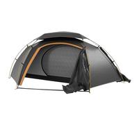 Outsunny 1-2 Man Camping Tent, Dome Tent with Removable Rainfly and Aluminium Frame, 2000mm Waterproof, Portable with Bag, for Fishing Hiking Festival, Dark Grey
