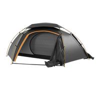 Outsunny Camping Tent Dome Tent with Removable Rainfly for 1-2 Man, Grey, Dark Grey