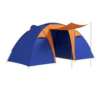Outsunny Camping Tent with 2 Bedroom, Living Area and Awning for 4-6 Person