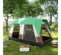 Outsunny Camping Tent with 3000mm Waterproof Rainfly & Screen Panels, Green