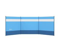 Outsunny Camping Windbreak, 4 Pole Windbreaker Blocker with Clear