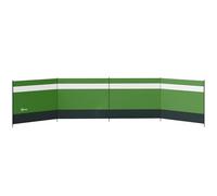 Outsunny Camping Windbreak, 4 Pole Windbreaker Blocker with Clear Windows and Steel Poles, for Beach Caravan Campervan, 725 x 140cm, Army Green