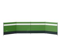 Outsunny Camping Windbreak, 4 Pole Windbreaker Blocker with Clear Windows and Steel Poles, for Beach Caravan Campervan, 725 x 140cm, Army Green