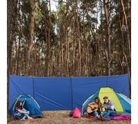 Outsunny Camping Windbreak Portable Wind Blocker Privacy Wall, 6.2M X 1.5M In Blue Blue
