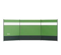 Outsunny Camping Windbreaker with Clear Windows and Steel Poles, for Beach Caravan Campervan, 440 x 140cm, Army Green