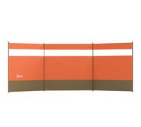 Outsunny Camping Windbreaker with Clear Windows and Steel Poles, for Beach Caravan Campervan, 440 x 140cm, Orange