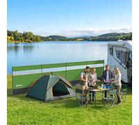 Outsunny Camping Windbreaks with Clear Windows, 725 x 140cm, Army Green
