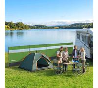 Outsunny Camping Windbreaks With Clear Windows, 725 X 140Cm In Green Green
