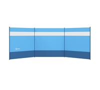 4 Pole Camping Windbreaks with Clear Windows and Carry Bag, 440 x 140cm Outsunny Blue One Size
