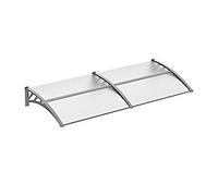 Outsunny Door Canopy Awning Outdoor Window Rain Shelter Cover for Front/Back Door Porch Clear 200 x 75cm