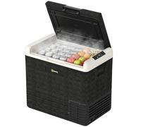 OUTSUNNY Car Refrigerator 12V Portable Freezer for Camping, Driving, Picnic in Black Outsunny Black