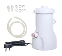 Outsunny Cartridge Filter Pump for 13'-15' Above Ground Pools, 800GPH (3028 LPH) Swimming Pool Filter Pump with Hose and Hose Clamps, White