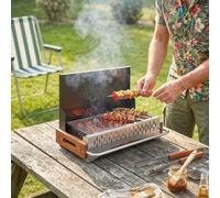OUTSUNNY Charcoal BBQ Grill Folding Barbecue Grill for Camping Black Outsunny Black