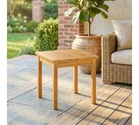 Outsunny Natural Wood Square Outdoor Coffee Table - Size: 48 x 48 x 46 cm - Natural wood finish - Wilko
