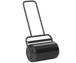 Outsunny Combination Push W/ 38L Sand Or Water Garden Lawn Roller Black Black