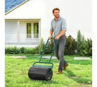 Outsunny Combination Push w/ 38L Sand or Water Garden Dark Green, Green