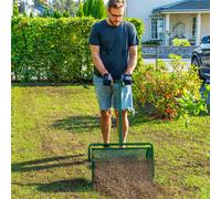 Outsunny Compost Spreader, 24" Garden Spreader W/ Height Adjustable Handle