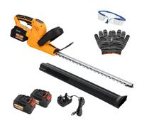 Outsunny Cordless Hedge Trimmer, Electric Hedge Cutter with 51cm Blade, Brushless Motor and 2 x 4.0Ah Batteries for Branches, Shrubs, Twigs, Orange