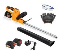Outsunny Cordless Hedge Trimmer With 51cm Blade - Brushless Motor - Orange | TJ Hughes